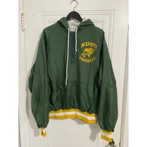 Vintage NDSU Bison Football Windbreaker Jacket Size XL